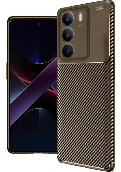 Realme C75 4g Auto Focus Karbon Kapak - Kahverengi