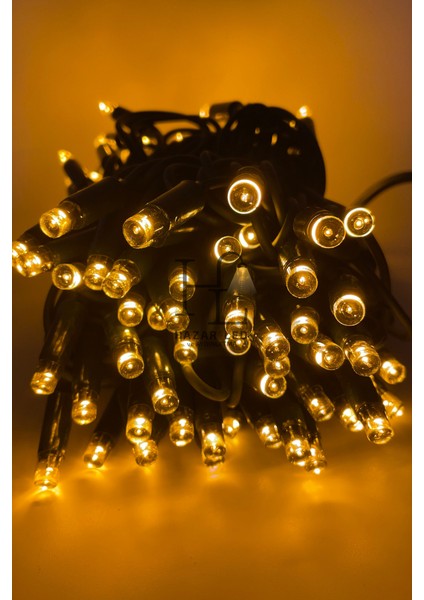 10 Metre Amber (Sarı) Ip LED Yılbaşı Süsü IP65 Dış Mekan Eklenebilir Yeşil Kablolu Dekoratif LED Işık fiyatları