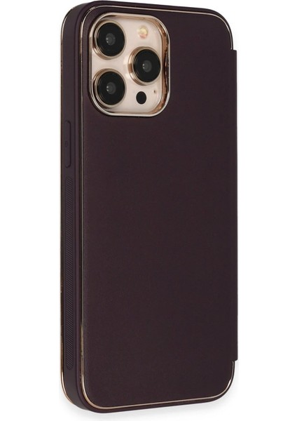 iPhone 14 Pro Kılıf Dolpin Kapaklı - Derin Mor fırsatları