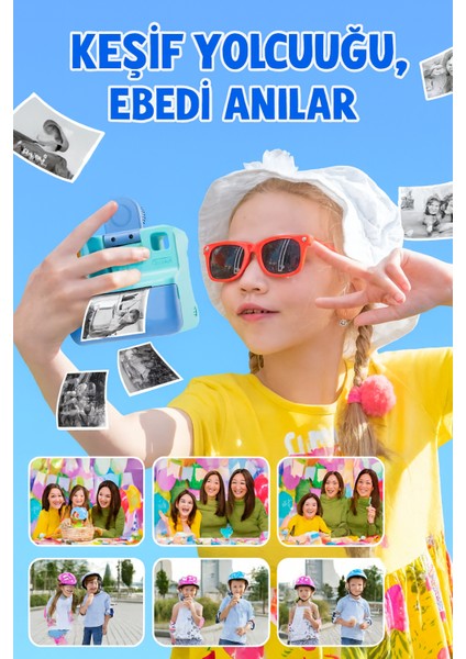 Çocuklar Için Anında Baskı Kamera – 24MP Hd, 1080P Video, 10X Zoom, 180° Döner Lens Termal Baskıl fiyatları