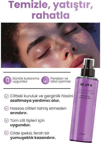 Kuru ve Hassas Ciltler İçin Nemlendirici & Canlandırıcı Tonik 200 ml modelleri