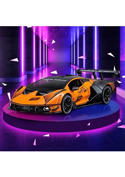 1:24 Lamborghini Essenza SCV12 Turuncu Oyuncak Lamborghini Diecast Araba fiyatları