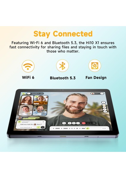 HI10 X2 10.1" Intel Core I3 10100Y Işlemci, 8gb Ddr5 Ram, 256GB Ssd, Wifi6+Bt, Siyah 2 In 1 W11 Klavyeli Tablet