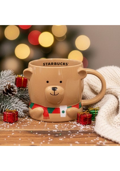 Barista Ayıcık Tasarımlı Kahverengi Kupa Mug 355 ml fiyatları