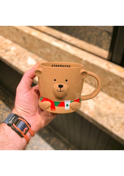 Barista Ayıcık Tasarımlı Kahverengi Kupa Mug 355 ml modelleri