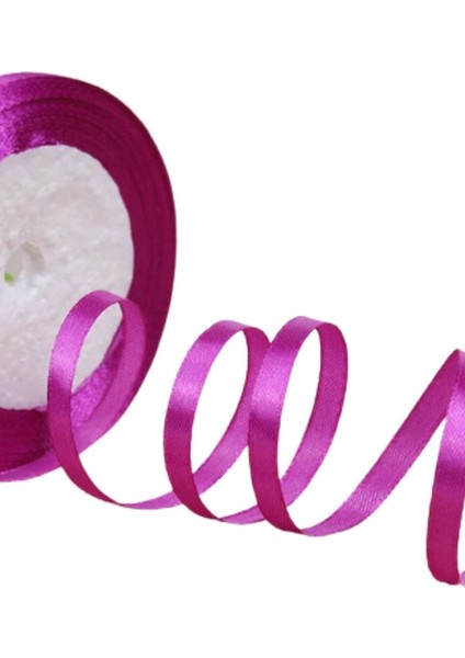 Saten Kurdele 6 mm Fuşya 5 Metre