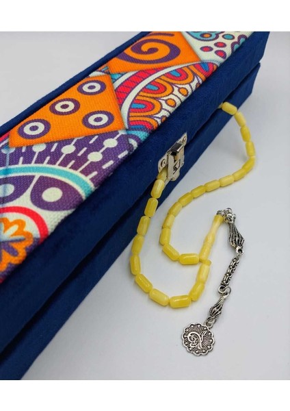 Sarı Kapsül Kesim Beyrut Toz Kehribar Tespih (Ahşap Kutulu) modelleri