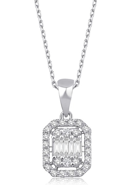 0,25 Karat Baget Pırlanta Kolye fiyatları