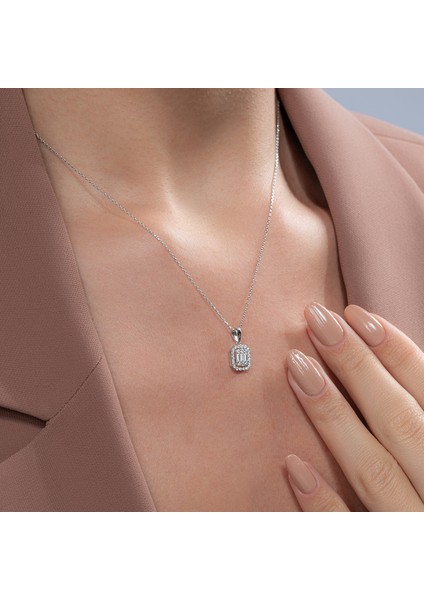 0,25 Karat Baget Pırlanta Kolye fırsatları