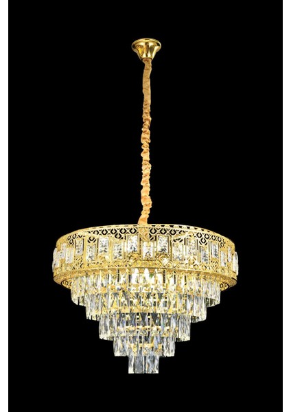 Oyma Gold 50 cm Kristal Taşlı Modern Avize – Salon ve Oturma Odası modelleri