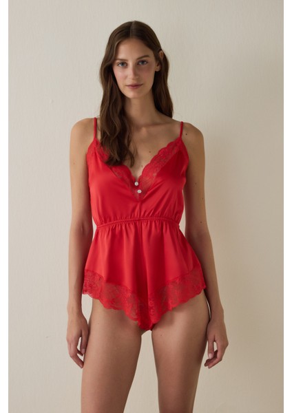 Kırmızı Satin Teddy