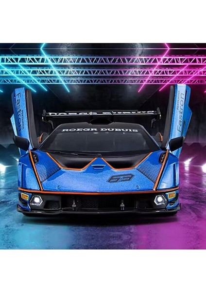 1:24 Ölçek Lamborghini Essenza SCV12 Diecast Model Araba Lamborghini Mavi Diecast Model Araba fiyatları