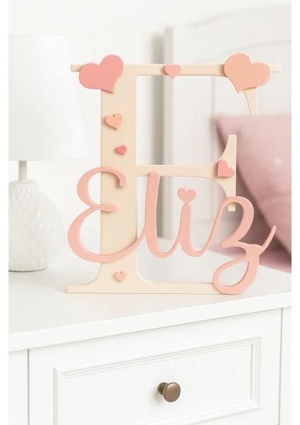 Kişiye Özel Bebek Odası Isimli 3D Harf Dekoru Isim Standı /duvar Süsü - Doğum Hediyesi Isimlik