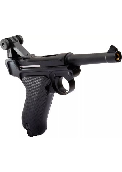 We Makaralı Parabellum 4" Kısa Sıyah Aırsoft Tabanca P08