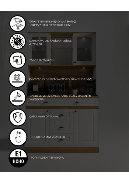 Mikel Masalı Kahve Köşesi %100 Mdf 120*45*200 fırsatları