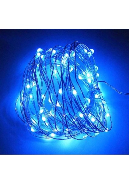 Uzaktan Kumandalı USB Peri LED 12 Metre 100 LED -8 Fonksiyonlu Mavi
