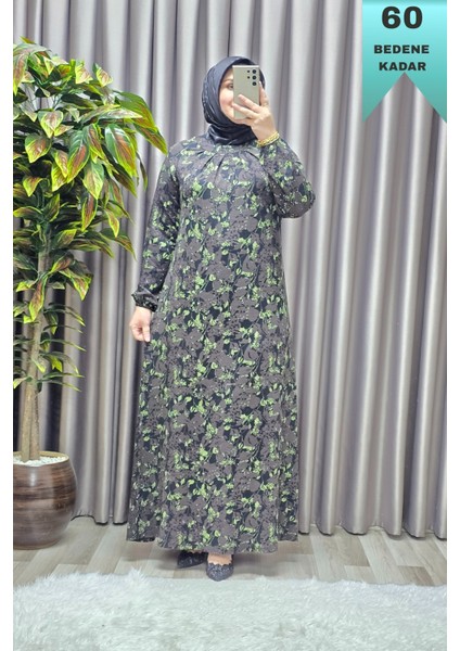 Kadın Giyim Büyük Beden Nostaljik Kristal Büzgülü Elbise