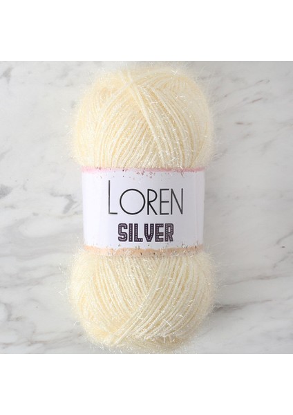 Loren Sılver Krem El Örgü Ipi - RS0065 - 34071