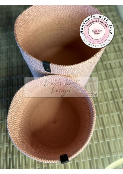 Pot Saksı Sepet. 2li Set Banyo, Mutfak, Çocuk Odası Düzenleyici Sepet, Organizer Hasır