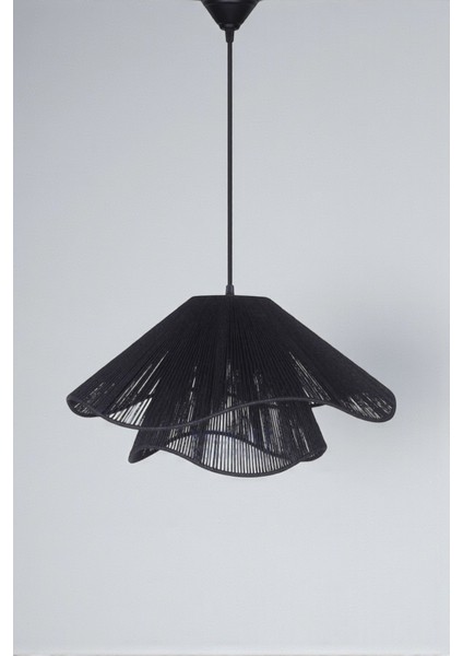 Çift Kat Dalga Form Ip Sarımlı Sarkıt Avize Antrasit Siyah 55X45 E27 Ayarlanabilir fiyatları