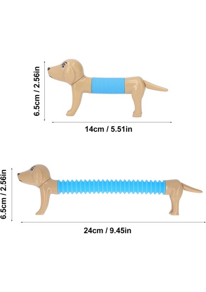2 Adet Esnek Körük Köpek Oyuncak Pop Tube Fidget Stres Giderici Çocuk Hediyesi Popit Boru fiyatları