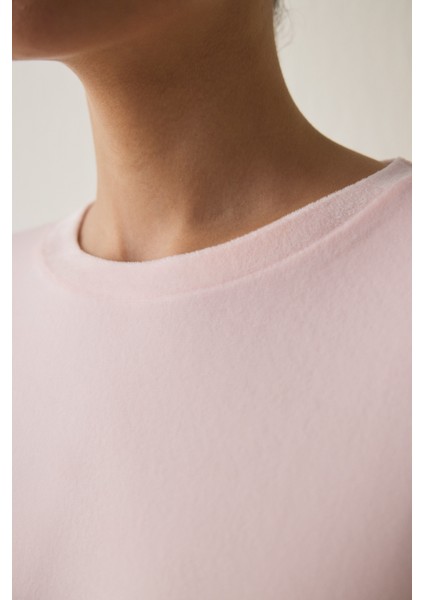 Açık Pembe Ellie Bisiklet Yaka Pijama Üstü modelleri