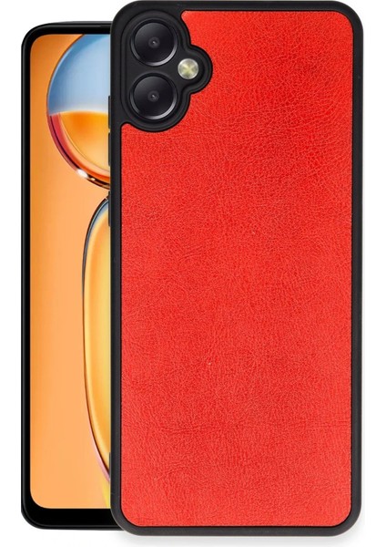 OMR02 Samsung Galaxy A06 Kılıf Aras Deri Kapak - Kırmızı