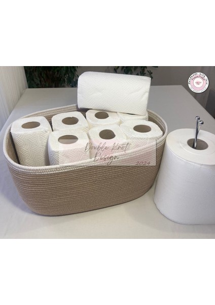 Tress Çok Amaçlı Düzenleyici Sepet El Dokuma Banyo,mutfak, Çocuk Odası, Organizer,havluluk