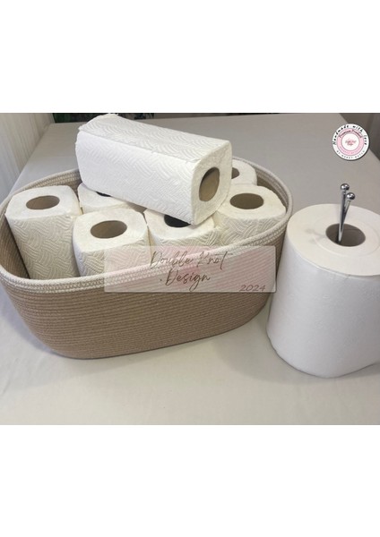 Tress Çok Amaçlı Düzenleyici Sepet El Dokuma Banyo,mutfak, Çocuk Odası, Organizer,havluluk