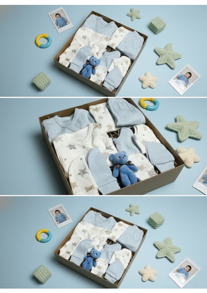 10 Parça Yeni Doğan Hastane Çıkışı & Hoş Geldin Bebek Seti (Hediye Kutulu & Ayıcıklı) – Babyshower fiyatları