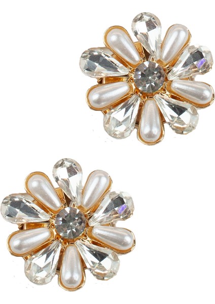 Taş Süslemeli Klips Mekanizmalı Kol Düğmesi