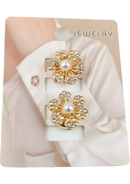 Taş Süslemeli Klips Mekanizmalı Kol Düğmesi fiyatları