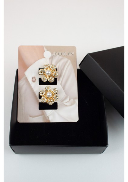 Taş Süslemeli Klips Mekanizmalı Kol Düğmesi modelleri