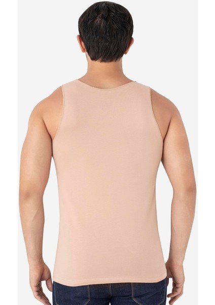 Erkek Görünmez Ten Rengi Atlet %100 Pamuklu