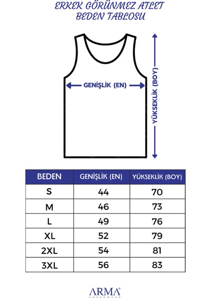 Erkek Görünmez Ten Rengi Atlet %100 Pamuklu