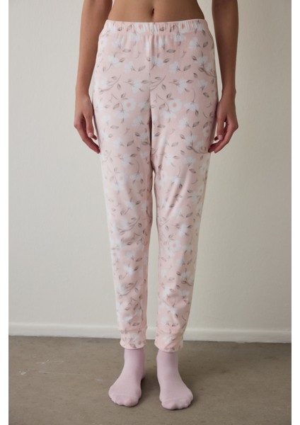 Açık Pembe Ellie Çiçekli Pijama Altı