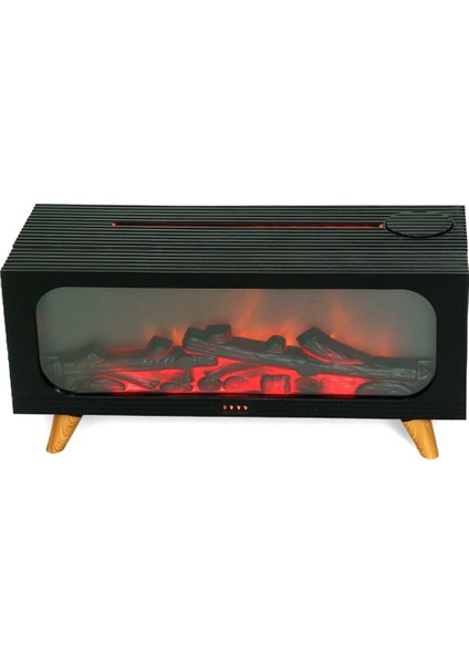 Alev Efektli Şömine Aromaterapi Difüzörü | 4’ü 1 Arada Nemlendirici | 150 ml Serin Buhar | LED Işık fiyatları