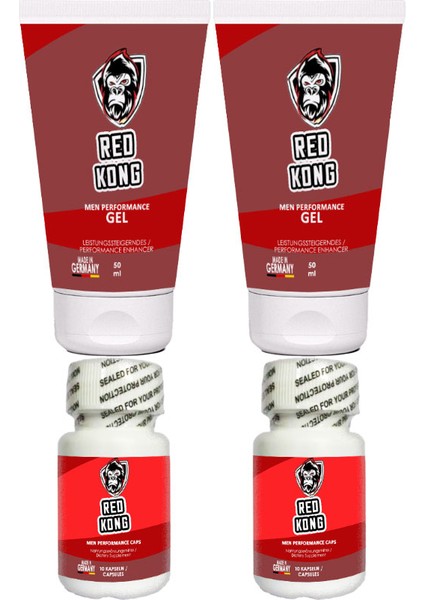 Gel 2 Adet 50 ml Jel + 2 Adet Red Kong 10 Lu Kapsüller