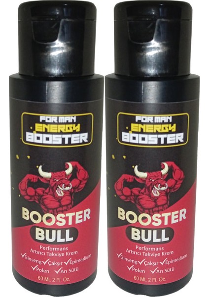 Booster Bull 2 Tane Erkeklere Özel Yüksek Hızlı Aktivasyon Kremi 60 ml / 2 Adet 60 ml