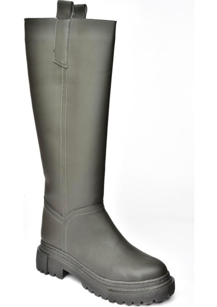 V973222209 Füme Kalın Tabanlı Kadın Binici Çizmesi modelleri