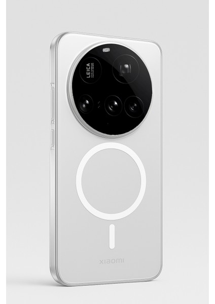 Xiaomi Mi 14 Ultra Uyumlu Magsafe Sararmaz Şeffaf Sert Mika Silikon Kılıf