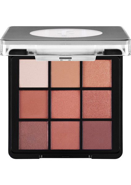 Kremsi Dokulu & Mat Bitişli/ışıltılı 9'lu Kompakt Göz Farı Paleti