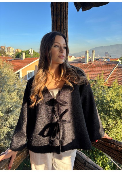 Tüylü Iki Bağlamalı Kadın Fox Kimono