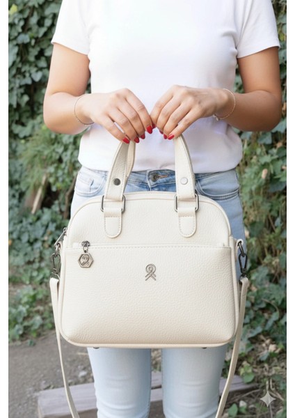 Kadın Deri Uzun Askılı El ve Omuz Çantası 24X20X8