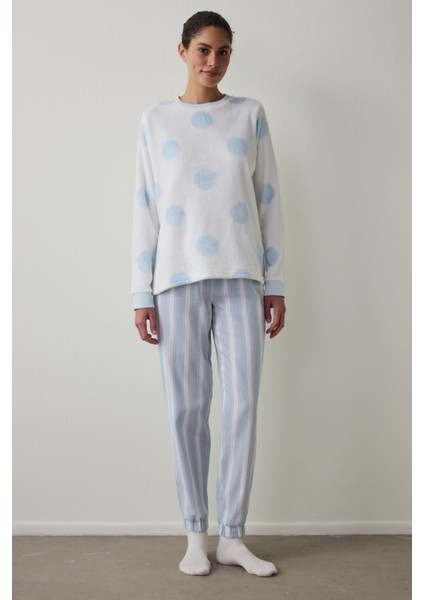 Gardenya Magic Puantiyeli Bisiklet Yaka Pijama Üstü modelleri