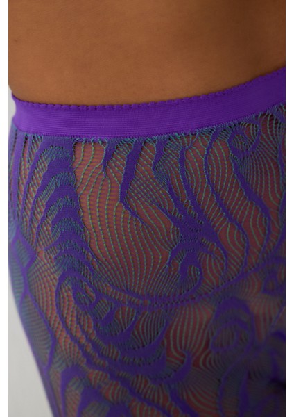 Mor Pembe Çift Renkli Duo File Desenli 15 Denye Ince Külotlu Çorap modelleri