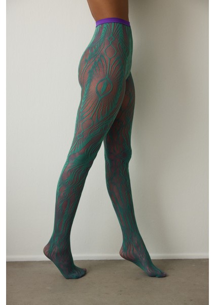 Mor Pembe Çift Renkli Duo File Desenli 15 Denye Ince Külotlu Çorap indirimleri