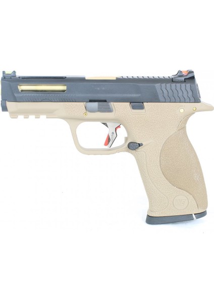 We Mp Tan Black Slide Gold Barrel E-Force Big Bird Airsoft Tabanca modelleri