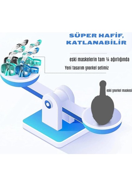 Şnorkel Seti-Yumuşak Silikon,kamera Uyumlu Dalış Maske, Su Sızdırmaz 🤿 indirimleri