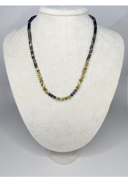 Premium Lav Taşı & Varisit Doğaltaş Kolye Seti – Cesaret ve Özgüven Enerjisi modelleri